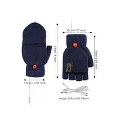 OFERTABKN - Guantes Calefactores Con Conexion Usb Calentador De Manos Azul