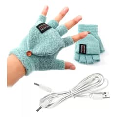 OFERTABKN - Guantes Calefactores Con Conexion Usb Calentador De Manos Verde