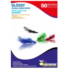 IMPRINK - Papel Doble Faz Glossy Brillante A4 De 180gr50 Hojas…