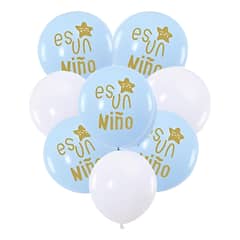 GENERICO - X8 Globos Baby Shower Decoracion Baby Shower Revelacion