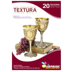 IMPRINK - Papel Adhesivo Matte TEXTURA Cream Wave A4100g20 Hojas