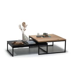MEDULAR - Mesa de centro duo wood black lenga