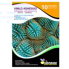 IMPRINK - Vinilo Adhesivo Holografico Efecto Cuadrille A4 10 hojas