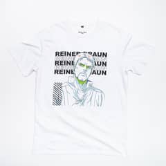 ATTACK ON TITAN - Polera Hombre YOU Reiner Blanco