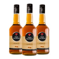 TRES PLUMAS - PACK X 3 LICOR AMARETTO