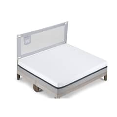 BEBE SURE - Baranda de seguridad 190 cms color gris colchones altos