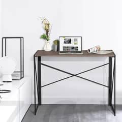JOYTEK - Escritorio Arrimo Plegable Metal con Madera 100x50x75cm
