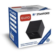 STANDARD - Foco Sobrepuesto Cuadrado Base GU-10 Acero Negro