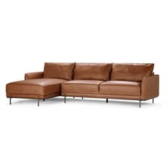 ROSEN - Sofá Seccional Westwood Izquierdo Cuero Camel