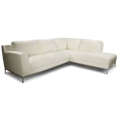 ROSEN - Sofá Seccional Kris Derecho Cuero Ivory