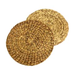 INDUSBORD - Set 2 Manteles Individuales De 38 Cm Redondos Fibra Natural