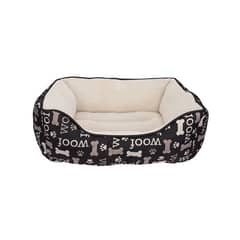 DOG IT - Cama Perro Dreamwell Rectangular Woof Negra