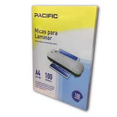 PACIFIC COLOR - Pack De Micas Para Termolaminar 100 Unidades De 100 Micrones - Blanco