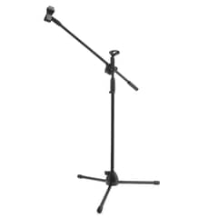 OEM - Atril De Microfono Profesional Telescópico / Ajustable MS200 - Negro