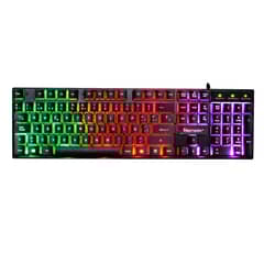 TECMASTER - Teclado Gamer con Retro Iluminación RGB TM-100510 - Negro