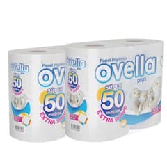 GENERICO - Papel higiénico Ovella 50 mts x 8 rollos (400 mts)