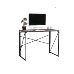 JOYTEK - Escritorio Arrimo Plegable de Metal Y Madera 100x50x75 cm