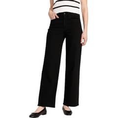 OLD NAVY - Jeans Wow Hr Wide Leg - Black Negro