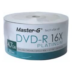 MASTER G - DVD-R Master-G 16X Con Logo Platinum Pack 50 Unidades