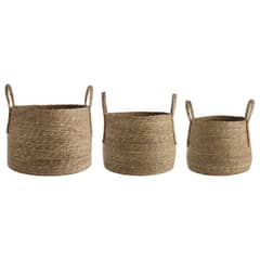 URBAN PRODUCTS - SET DE CANASTOS JUNCO 3 PIEZAS