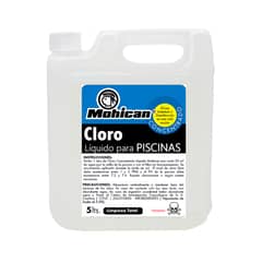 MOHICAN - CLORO LIQUIDO CONCENTRADO PARA PISCINAS 5 LT
