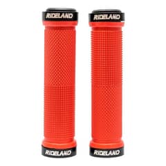 RIDELAND - Puños De Bicicleta Con Fijación Rojo