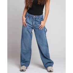 MOMCHIC - Jeans flow fit azul