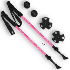 WILD TRAVEL - Pack Niño Niña 2 Bastones de Trekking Rosado