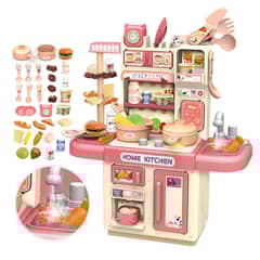 ANIKIDS - Cocina De Juguete Kitchen 32pcs Juego De Niñas Niños Rosado-