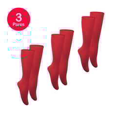 MIKE'S - Calcetín Mujer Bamboo Diabético Rojo Mike`s Pack 3
