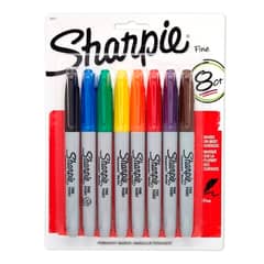 SHARPIE - Marcador Set 8 Colores Punta Fina