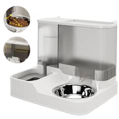 AIZO - Dispensador Gravedad Alimento 28L Y Agua 1L De Perro Gato
