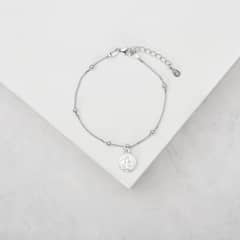 BY LAS CAYETANAS - Pulsera nudos con San Benito en Plata 925