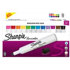 SHARPIE - Set Marcadores Acuacolor 12 Colores Surtidos