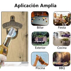 AIZO - 10pcs Destapador Botellas Cerveza Rustico Pared Metálico Pack 10