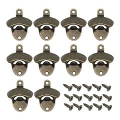 AIZO - 10pcs Destapador Botellas Cerveza Rustico Pared Metálico Pack 10