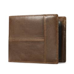 AIZO - Negro Marrón Cartera Antirrobo Para Hombre Billetera Rfid Cuero