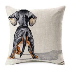 MERCADO CBF - Funda Cojín Perro Salchicha Dachshund de Espalda