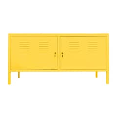 MOBITAT - Gabinete tipo rack metálico 2 puertas Amarillo