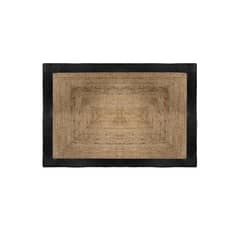ATMOSPHERA - ALFOMBRA LIVING DE YUTE BORDE NEGRO 120X170CM