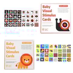 KIVARA - Tarjeta Estimulacion Visual Bebe Etapa 2 y 3 Alto Contraste