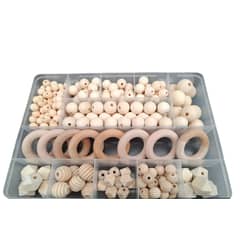 PURYCREA - Cuentas De Madera 272 Unidades