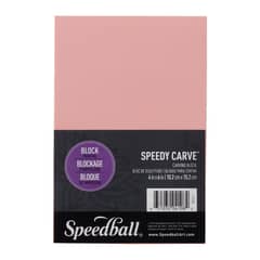 SPEEDBALL - Goma para Grabado Speedy-Carve Rosada (10x15cm)