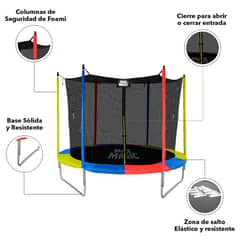 MAX MAGIC - Cama Elástica 244 cm (8 Ft) Multicolor