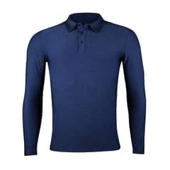 ANDESLAND OUTDOOR APPAREL - Polera Dryfit Con Cuello Manga Larga Azul Hombre