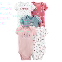 Pack 5 Bodies Manga Corta Love The Sunshine 100% Algodón Pilucho