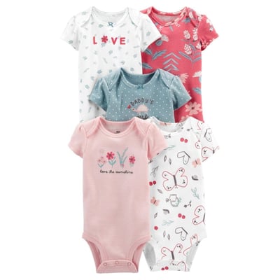 Imagen 2 del producto Pack 5 Bodies Manga Corta Love The Sunshine 100% Algodón Pilucho