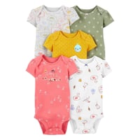 Pack 5 Bodys Manga Corta patitos Alegres 100% Algodón Pilucho