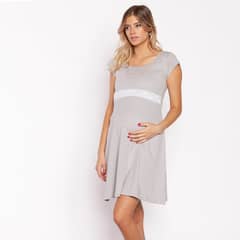 NALA - Camisa de Dormir Maternal BB Gris Maternity