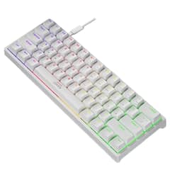VENUS MIA - Teclado de juego mecánico de 61 teclas - blanco